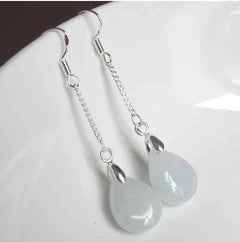 Natural Burmese Jade Earrings for Women