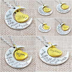 To The Moon and Back Necklace for Family Members