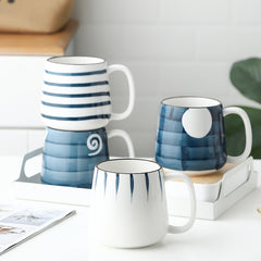 Large Handpainted Ceramic Coffee Tea Milk Mugs